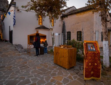 Candelakia at St. Anargiri Church in the Old Castle of Ioannina, Greece clipart