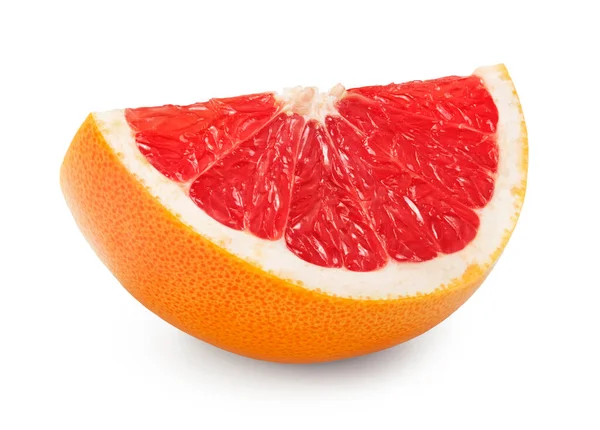 Cut Grapefruit Isolated White Background Clipping Path — Stock Photo, Image