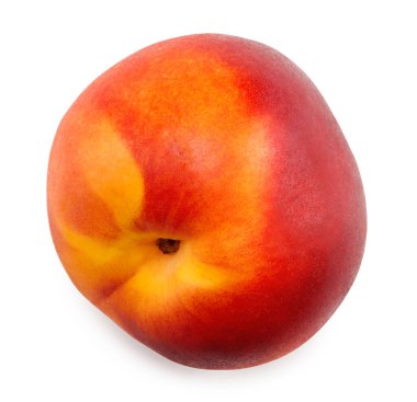 Nektarin beyaz arka planda izole edilmiş. kırpma yolu