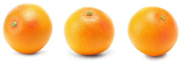 橘子果实在白色的背景上被分离出来 剪切路径 — 图库照片