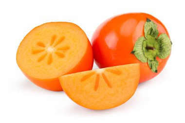 Beyaz arka planda izole edilmiş taze hurma dilimleri. kırpma yolu