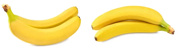 Färsk Banan Isolerad Vit Bakgrund Exotiskt Tropiskt Klippväg — Stockfoto