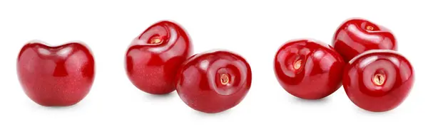 Red Cherry Fruit Isolated White Background Clipping Path Royalty Free Stock Images