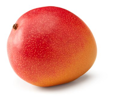 Beyaz arka planda izole edilmiş taze mango. Sağlıklı yemek. kırpma yolu
