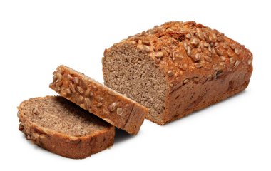 Beyaz arka planda izole edilmiş taze pişmiş ekmek. kırpma yolu