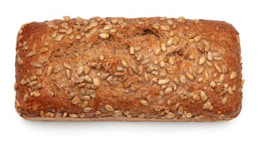 Beyaz arka planda izole edilmiş taze pişmiş ekmek. kırpma yolu