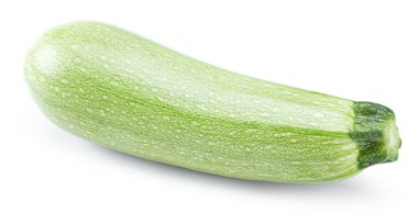 Taze yeşil kabak ya da beyaz arka planda izole edilmiş ilik. kırpma yolu