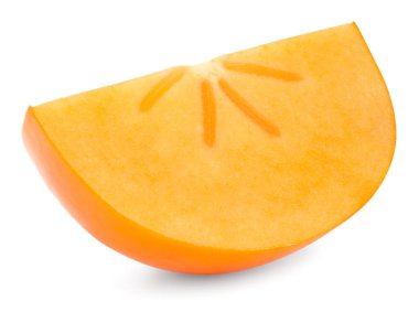 Beyaz arka planda izole edilmiş dilimlenmiş olgun hurma. kırpma yolu