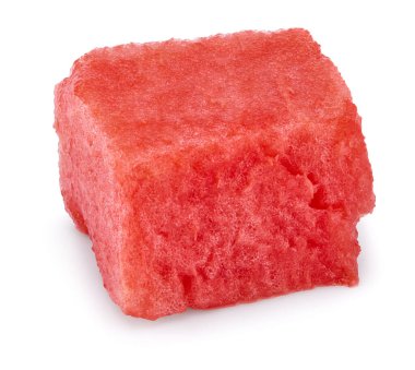 Beyaz arka planda izole edilmiş karpuz kesimi. kırpma yolu