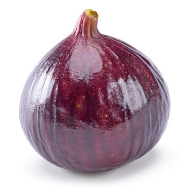 Beyaz arka planda izole edilmiş incir meyvesi. Tam alan derinliği. kırpma yolu