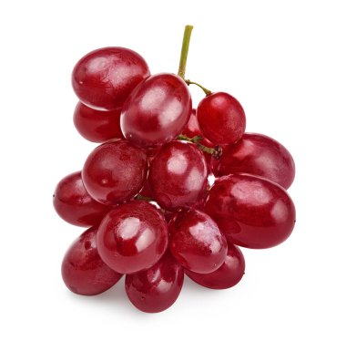 Beyaz arka planda izole edilmiş kırmızı üzümler. Makro. kırpma yolu ile