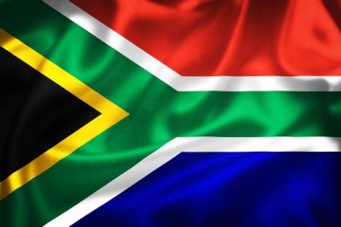 Güney Afrika bayrağının Grunge 3D illüstrasyonu, Güney Afrika konsepti 