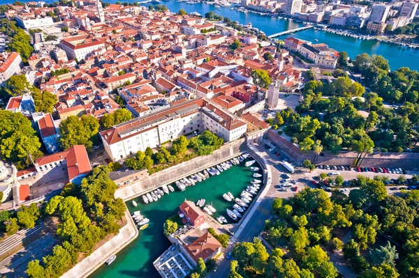 Haven Van Fosa Stad Van Zadar Historisch Schiereiland Uitzicht Vanuit — Stockfoto
