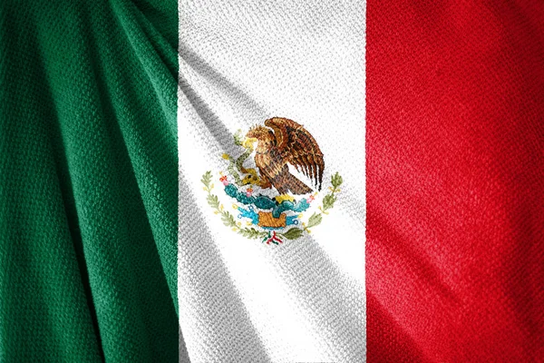 Mexiko Flagge Auf Handtuchoberfläche Mit Ländersymbol — Stockfoto
