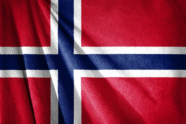 Norwegen Flagge Auf Handtuchoberfläche Abbildung Mit Ländersymbol — Stockfoto