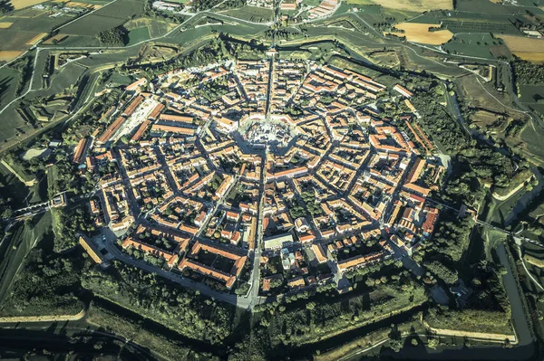 Star Fort Cidade Palmanova Vista Aérea Património Mundial Unesco Friuli — Fotografia de Stock