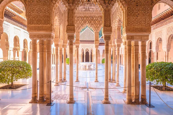 Stunting Islamic architecture of Alhambra view, Granada in Andalusia region of Spain