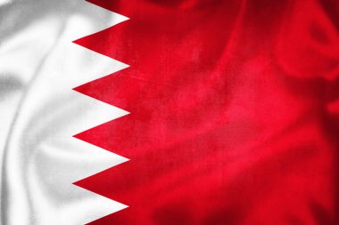 Grunge 3D illustration of Bahrein flag, concept of Bahrein 