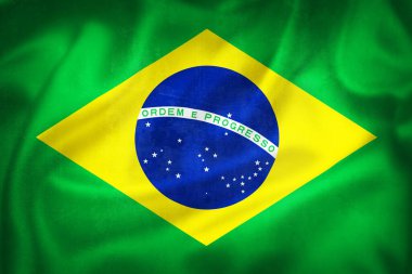 Grunge 3D illustration of Brazil flag, concept of Brazil 