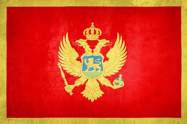 Grunge Απεικόνιση Της Σημαίας Του Μαυροβουνίου Έννοια Του Μαυροβουνίου — Φωτογραφία Αρχείου