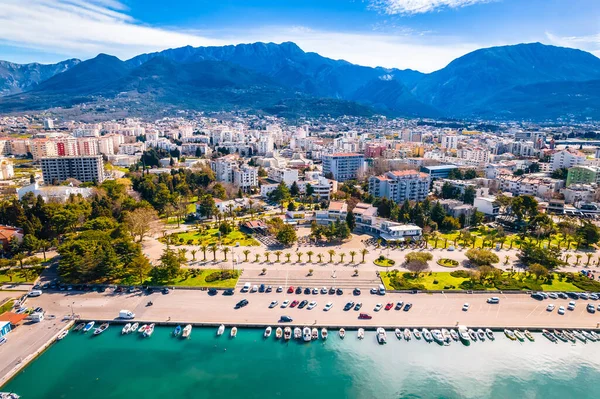 Stadt Bar Küste Luftaufnahme Archipel Von Montenegro — Stockfoto
