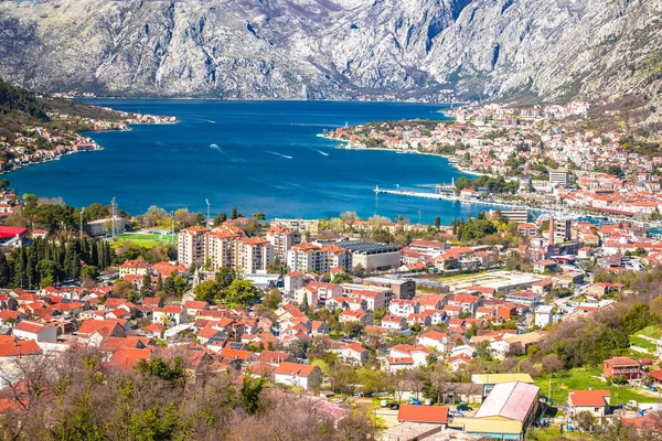 Boka Kotorska Ciudad Kotor Vista Panorámica Costa Montenegro — Foto de Stock