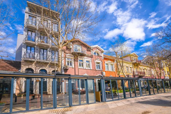 stock image Colorful architecture of Podgorica city center, capital of Monntenegro