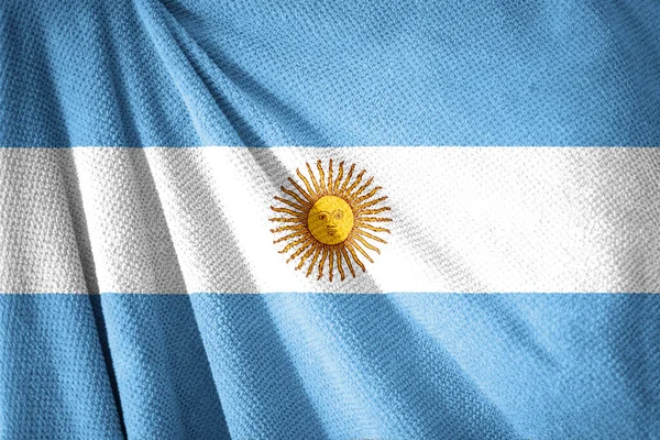 Argentina Bandiera Asciugamano Superficie Illustrazione Con Simbolo Del Paese — Foto Stock