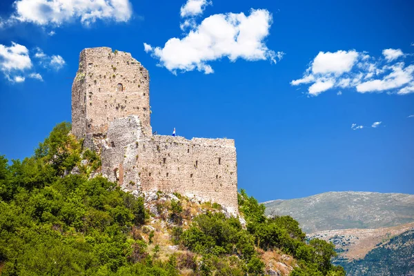 Prozor Heuvel Fort Ruïnes Boven Vrlika Uitzicht Dalmatische Zagora Regio — Stockfoto