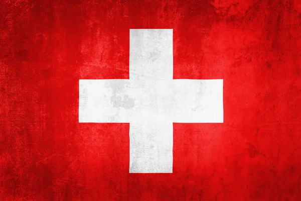 Grunge Ilustración Bandera Suiza Concepto Suizo — Foto de Stock
