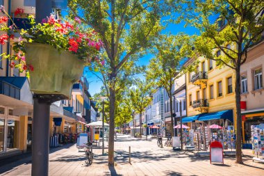 Kehl 'nin renkli sokak manzarası, Almanya' nın Baden Wurttemberg bölgesi