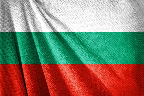 Bulgária Zászló Törölköző Felületén Illusztráció Ország Szimbólum — Stock Fotó