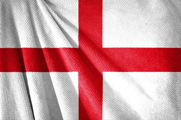 Bandeira Inglaterra Superfície Toalha Ilustração Com Símbolo País — Fotografia de Stock