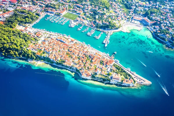 Historic Town Rab Aerial View Island Rab Archipelago Croatia — Stock Photo, Image