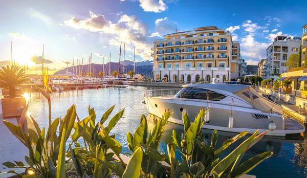 Town of Tivat scenic yachting destination harbor view, Montenegro coastline