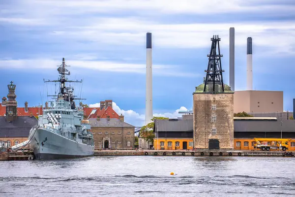Ships Holmen Och Copenhagen Waterfront View Danmarks Huvudstad — Stockfoto