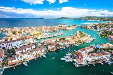 Manzaralı Port Grimaud Yat Köyü Yat Manzarası, Fransız Riviera Takımadası