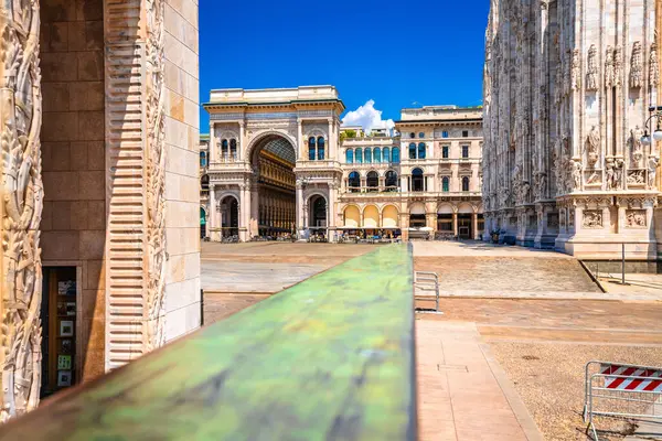 stock image Milan Piazza del Duomo square landmarks view, Lombardy region of Italy