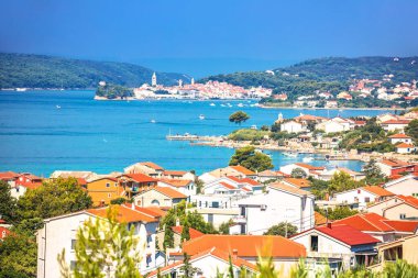 Banjol ve Rab kıyı şeridi manzarası, Hırvatistan adriyatik takımadası