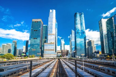 New York City Hudson Yards gökyüzü gelişimi ve metro manzarası, Amerika Birleşik Devletleri