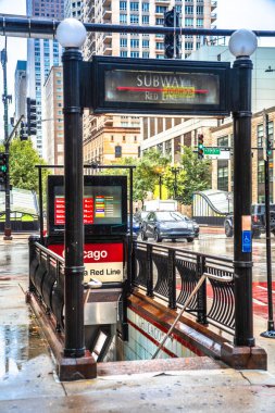 Chicago metrosu kırmızı hat giriş açısı, hızlı ulaşım sistemi, Illinois eyaleti, ABD