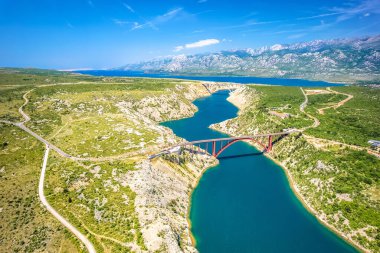 Hırvatistan 'ın Maslenica ve Velebit dağ manzaralı köprüleri, Dalmaçya bölgesi