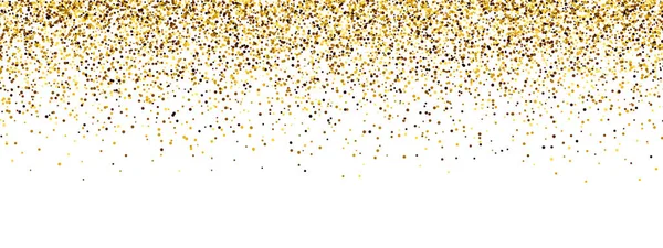 Ігристий Золотий Блиск Текстури Накладання Фону Золота Падіння Кордону Конфетті — стоковий вектор