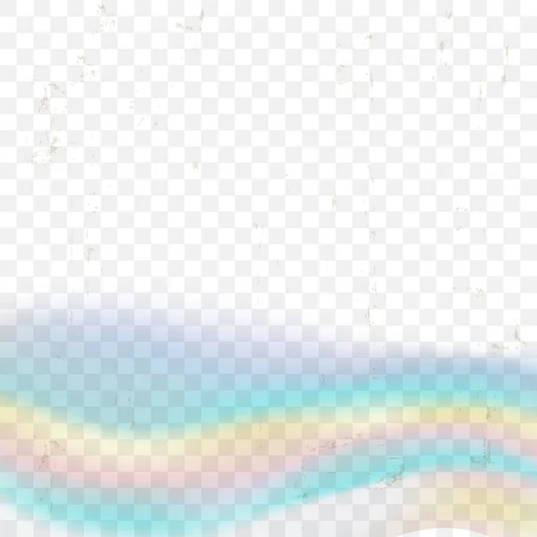 Distressed Old Film Background Rainbow Leak Effect Dust Scratches Stains — Stock Vector