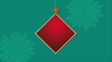 Çin 'in yeni yılındaki en iyi tebrik kartı, el yazısı ve arka planda zanaat stili olan Asya unsurları. (Çince çeviri: HNY)