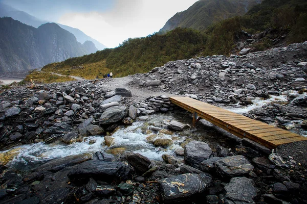 Vandringsled Räv Glaciär Sydland Zealand Mest Populära Resmålen — Stockfoto