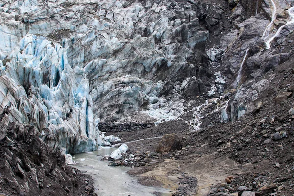 Fonte Des Glaces Dans Glacier Franz Josef Sud Nouvelle Zélande — Photo