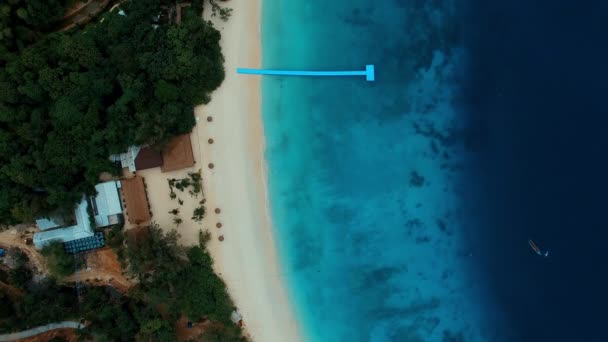 Повітряний Вид Острова Няун Фей Янми Південного Андаманського Моря Одним — стокове відео