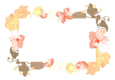 Tamamen renkli çiçekler beyaz arka planda dikdörtgen bir çerçevenin etrafına konur. Afrika menekşelerinin çiçek açtığı kısımlardan yapılmış bir çerçeve. Herhangi bir tasarım fikri için çiçek çerçevesi.