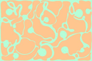 Yaldızlı çizgiler ve sıvı şekillerle soyut bir arkaplan. Serbest şekillerle çevrili rastgele dairesel altın çizgiler. Tasarım fikirleri için arkaplan, poster, arkaplan ve afiş.